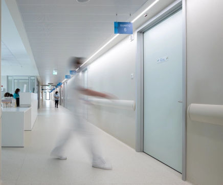 Acrovyn wall protection sheets and profiles for hospital