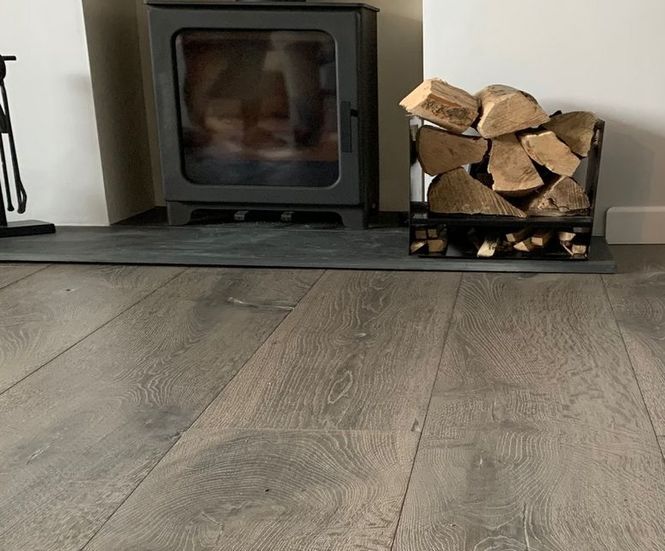 Engineered oak floor boards