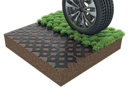 Geocross roll-in grass and soil reinforcement paver