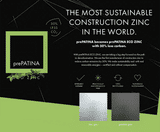 prePATINA BECOMES prePATINA ECO ZINC – WITH 50% LESS CO2 - on this page