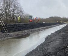 Flex MSE for retaining wall - Union Canal, Scotland