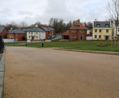 Bound surfacing for housing development access roads