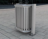 AUTOPA HVM galvanised steel litter bin - on this page