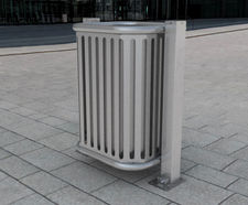 AUTOPA HVM galvanised steel litter bin