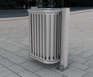 AUTOPA HVM galvanised steel litter bin