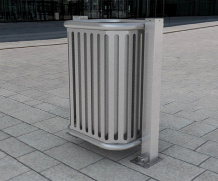 AUTOPA HVM galvanised steel litter bin