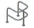 ACP1 - 3-sided column protector, 60mm steel tube x 800mm high 1