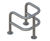 ACP2 3-sided column protector, 76mm steel tube x 800mm high 1