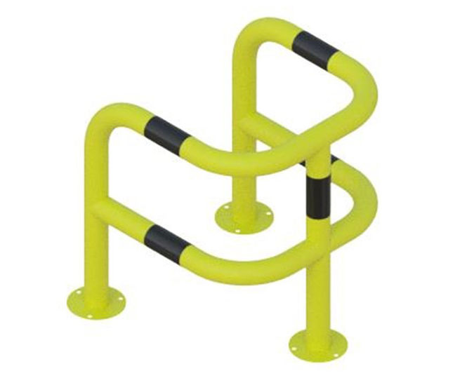 ACP2 3-sided column protector, 76mm steel tube x 800mm high