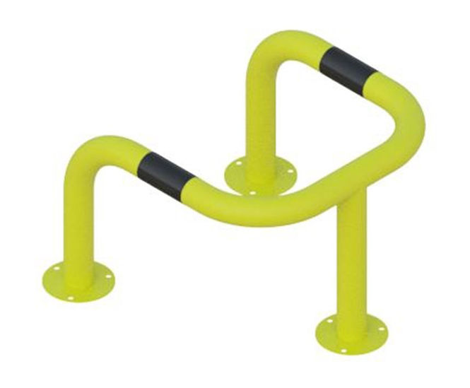 ACP21 - 3-sided column protector, 76mm steel tube x 500mm high