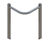 ACP3 - 2-sided column protector, 48mm steel tube x 500mm high 3