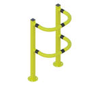 ACP4 - Column Protector Guardrail, 76mm steel tube x 800mm high