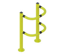 ACP4 - Column Protector Guardrail, 76mm steel tube x 800mm high