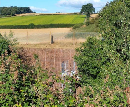 ArmaStone reinforced steep slope for Elan reservoir pipe cutting 
