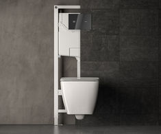 Steel in-wall frames for wall-mounted toilets