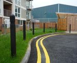 EB400 - slimline MDPE bollard with galvanised steel core