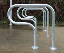 Rugby - P-shaped cycle stand, 2 bikes