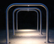 Illuminated Sheffield - LED cycle stand, 2 bikes
