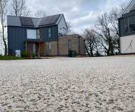 Addaset resin bound permeable paving - St Fagans Eco Village