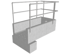 Rectangular channel precast concrete headwalls