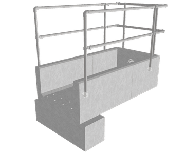 Rectangular channel precast concrete headwalls
