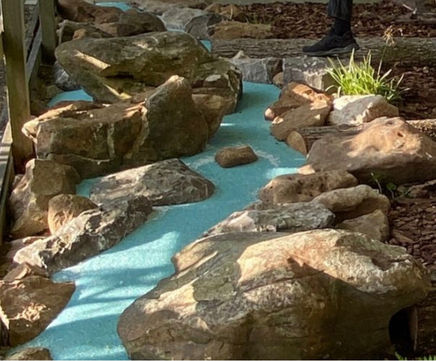 Decorative surfacing for school's water and wildlife garden
