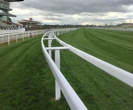 Bespoke plastic mid-course equestrian fencing for York Racecourse
