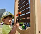 Vertical Xylophone with arched timber frame