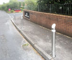 Stainless steel bollards for hotel upgrade and extension