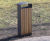 Prax Litter Bin - timber and steel outdoor bin 4