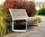 Portiqoa Park Bench - aluminium and wood outdoor seating 0