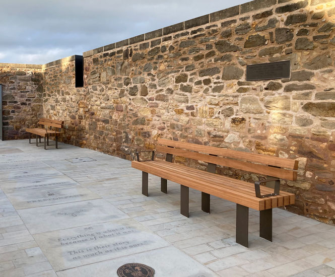 External seating for rejuvenated war memorial - Prestonpans