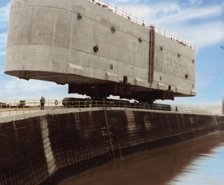 Temporary jetty ramp carries 2,600 tonnes for Severn Crossing
