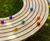 Bespoke circular athletics-themed benches - Birmingham 2