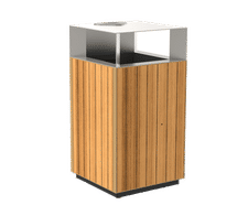 Bespoke timber litter bin – covered