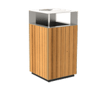 Bespoke timber litter bin – covered