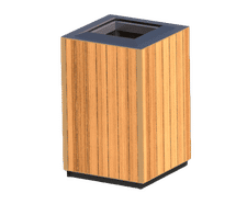 Bespoke timber litter bin – open top