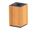 Bespoke timber litter bin – open top