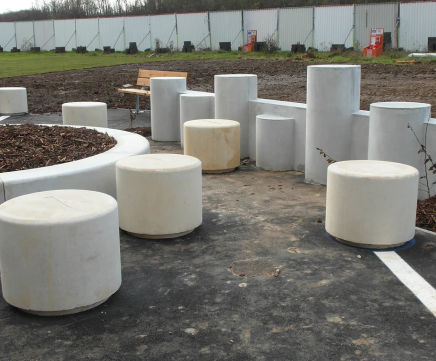 Lincoln Round Concrete Seat