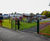 Multi-coloured bow top railings for recreational areas 2
