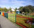 Multi-coloured bow top railings for recreational areas 1