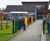 Multi-coloured bow top railings for recreational areas 7