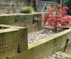Softwood timber sleepers for landscaping projects