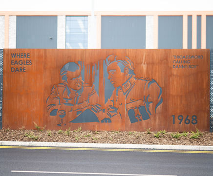 Corten steel screening fence for development at MGM Studios