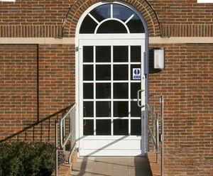 Automatic swing entrance doors - visible drive