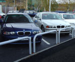Heavy-duty steel hoop security barriers - fixed and removable