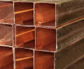 Square copper downpipes