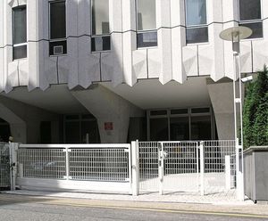 Sliding steel security entrance gates