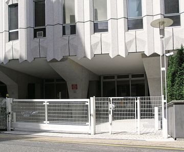 Sliding steel security entrance gates