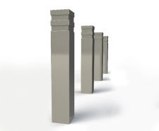 ASF 005-150 square steel bollard